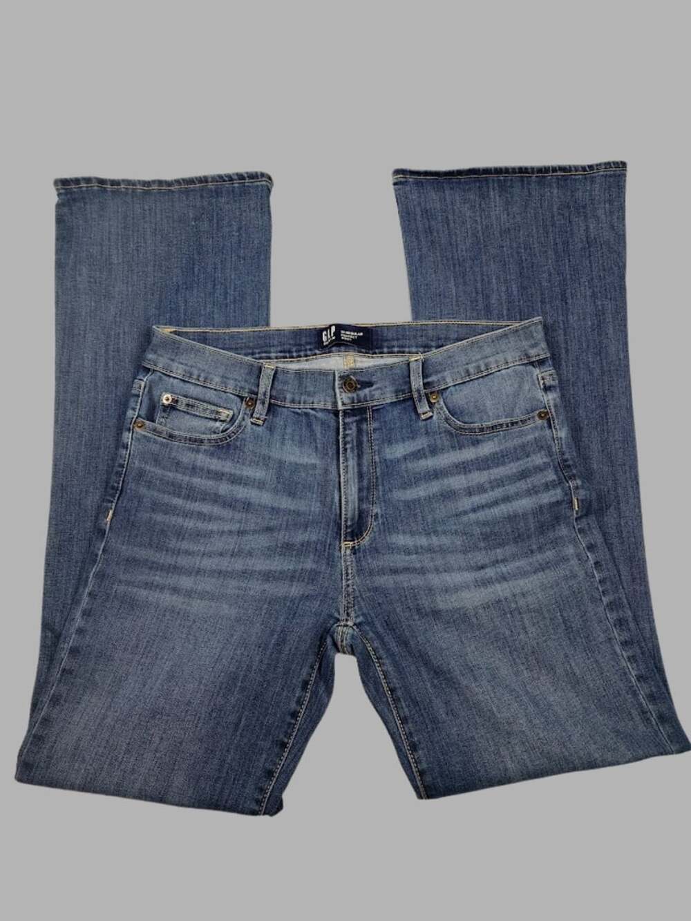 GAP Perfect Boot Jeans Size 30 Regular Medium Wash Stretch Bootcut Denim